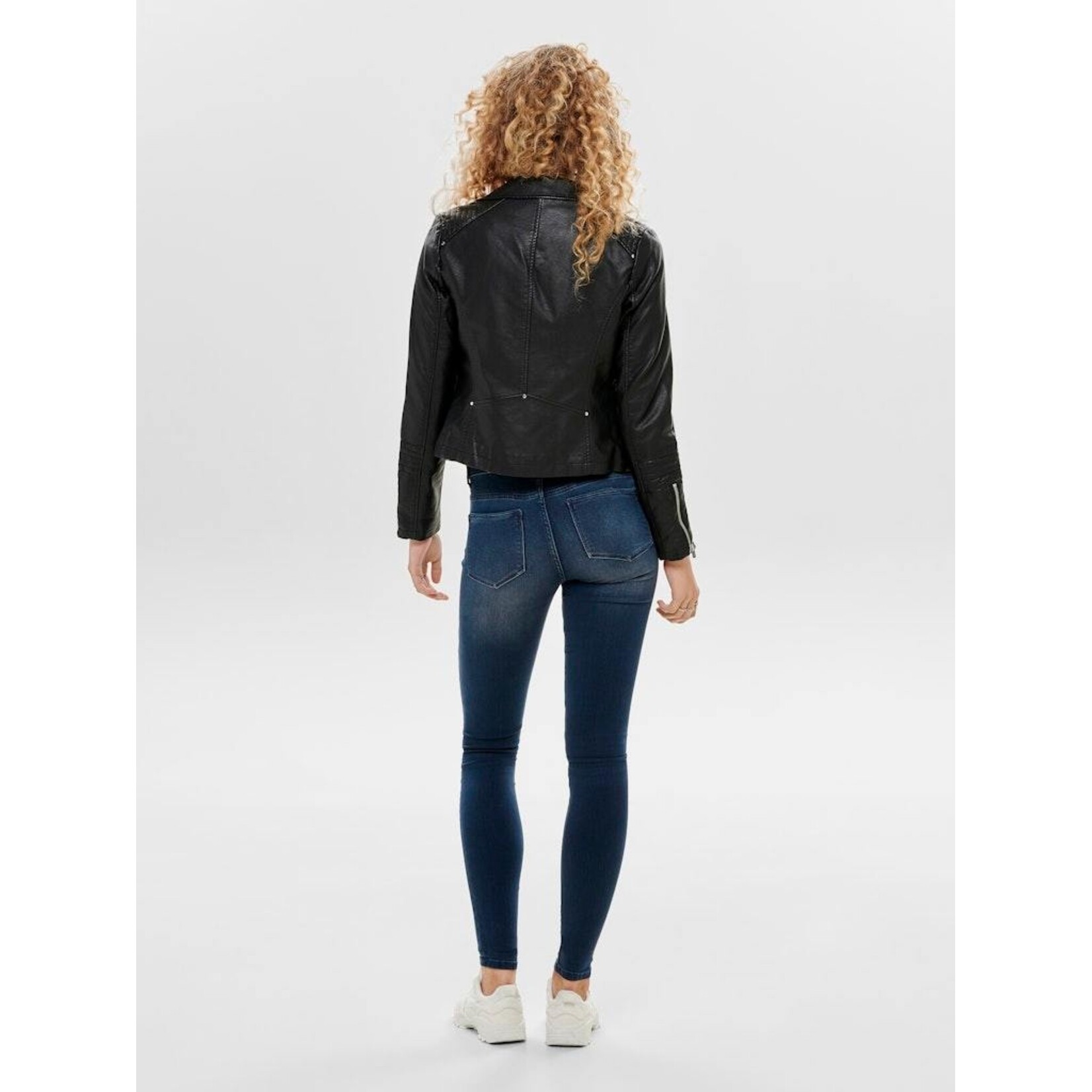 Only Gemma Faux Leather Biker Jacket