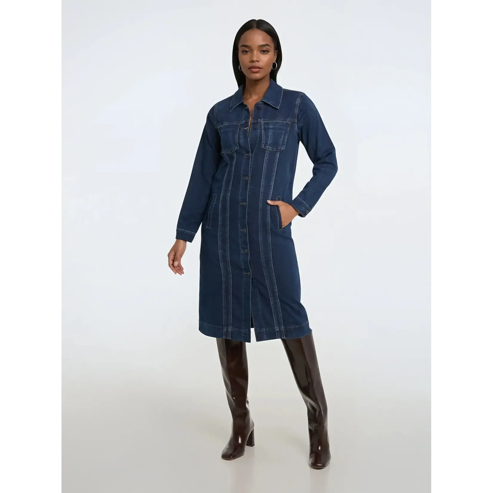 Lois Lara Long Denim Jacket