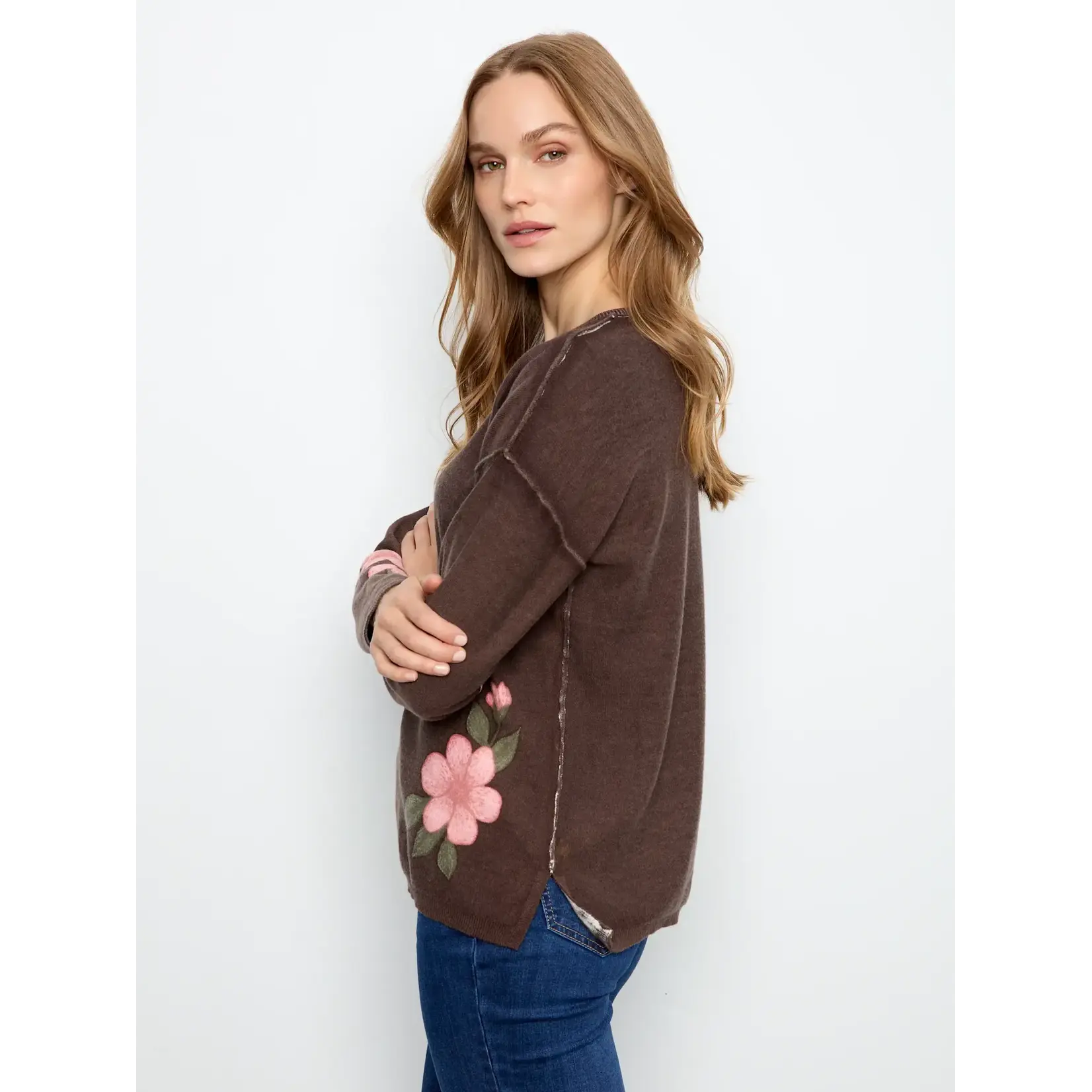 Charlie B Reversible Drop Shoulder Sweater