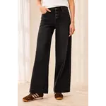 Tribal Audrey Button Fly Wide Leg Crop Jean