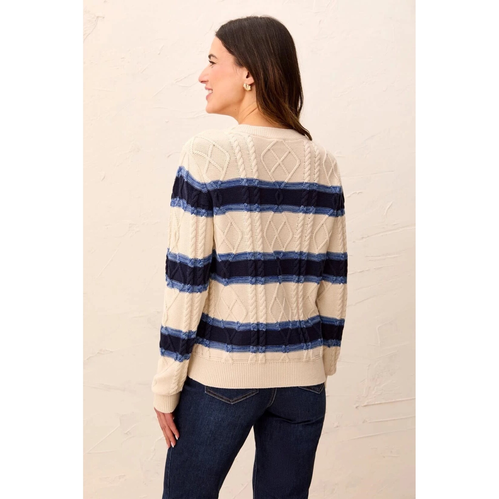 Tribal Cable Knit Crew Neck Sweater