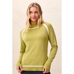 Tribal Mock Neck Sweater With Tipping Detail