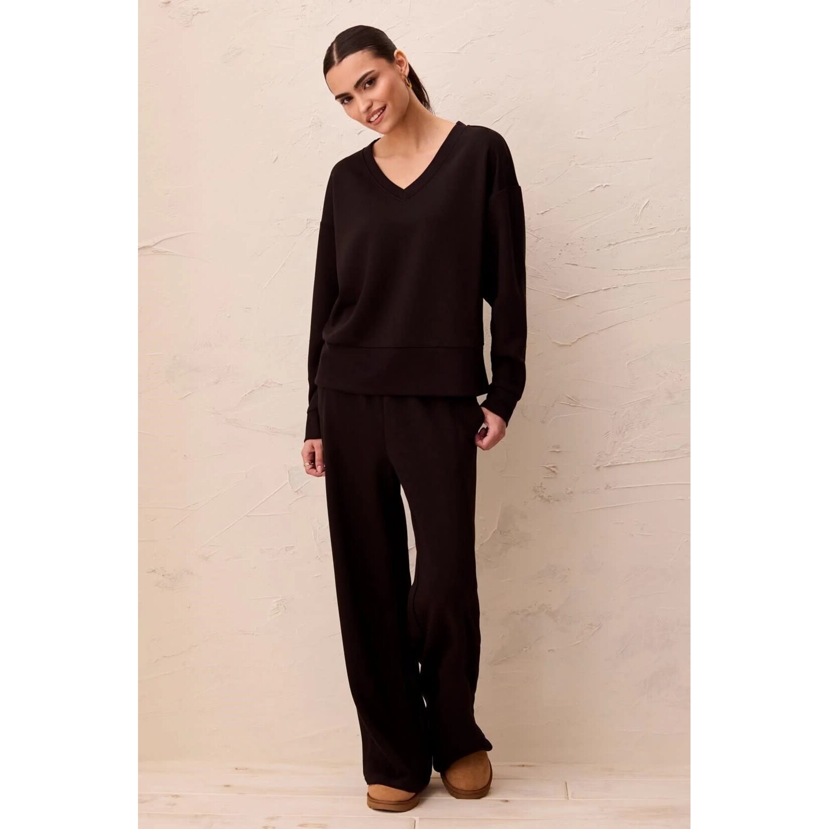 Tribal Long Sleeve V-Neck Top
