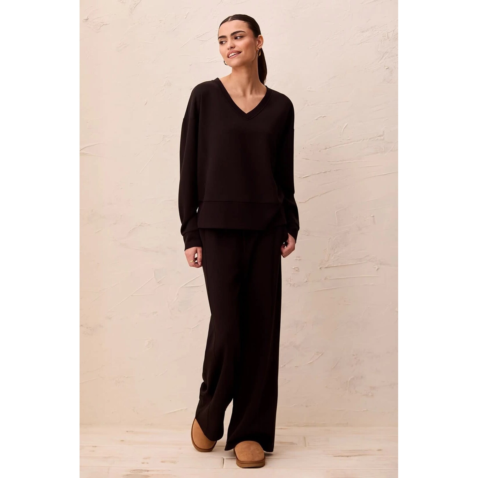 Tribal Long Sleeve V-Neck Top