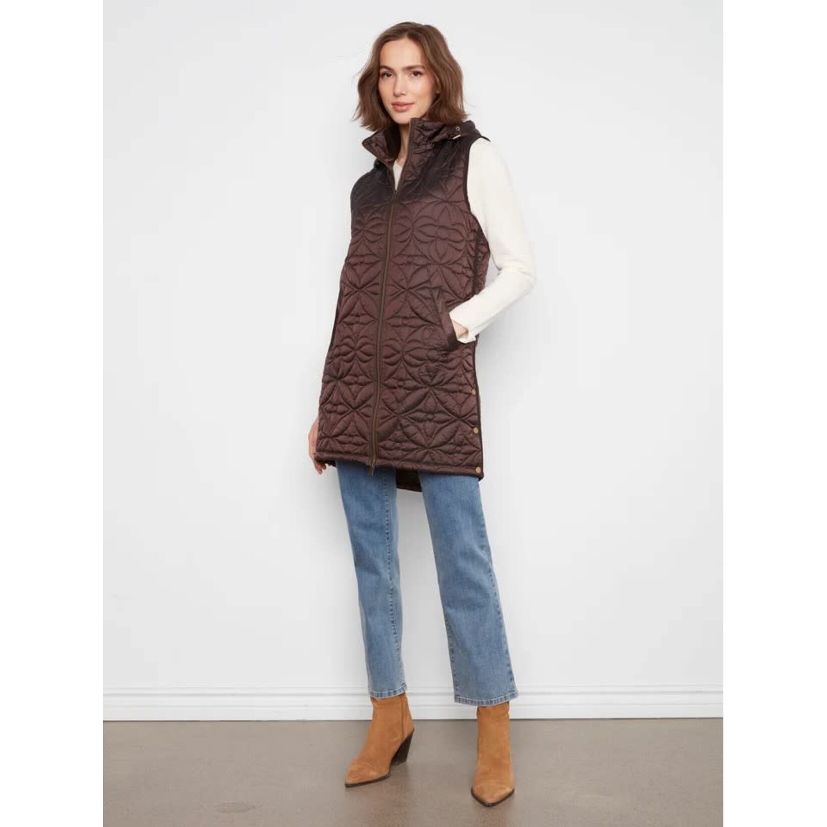 Charlie B Removable Hood Puffer Vest
