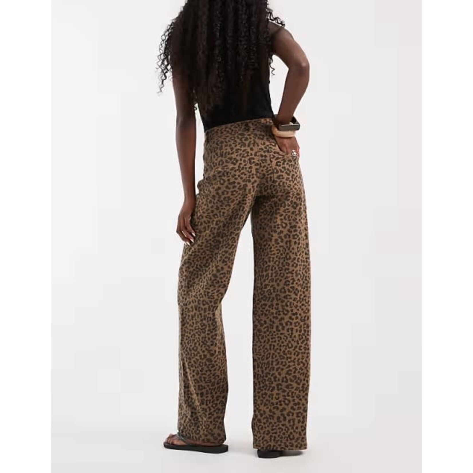 Only Madison High Wide Leg Animal Print Pant