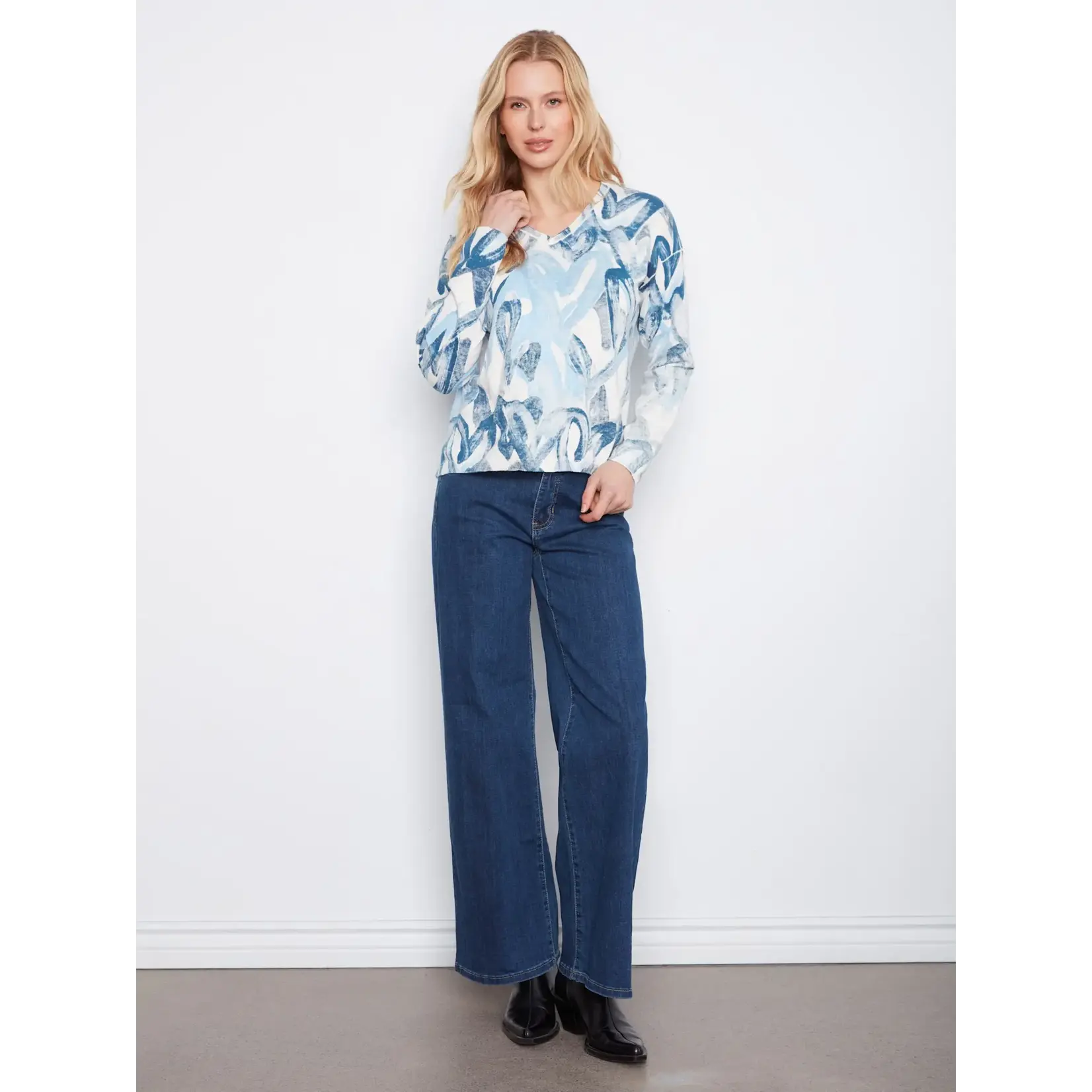 Charlie B Reversible Drop Shoulder Sweater
