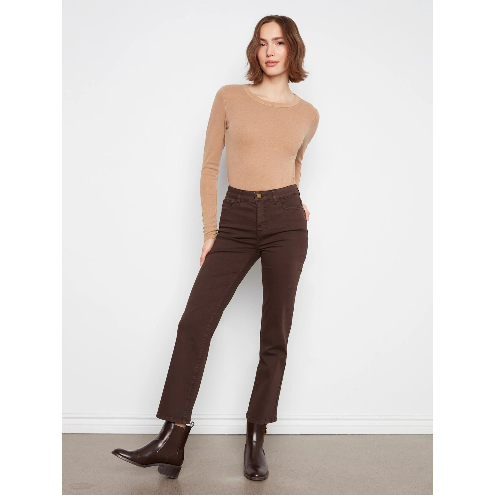 Charlie B Straight Leg Twill Pant