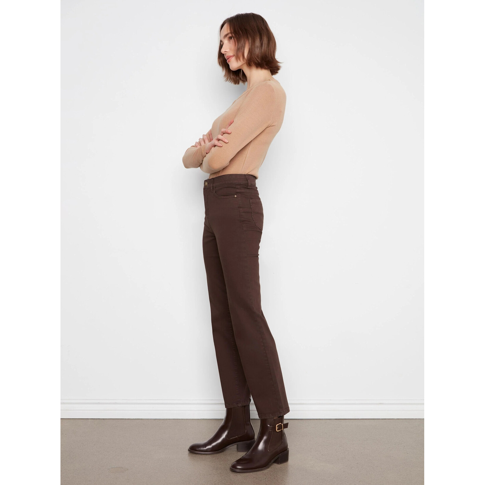Charlie B Straight Leg Twill Pant