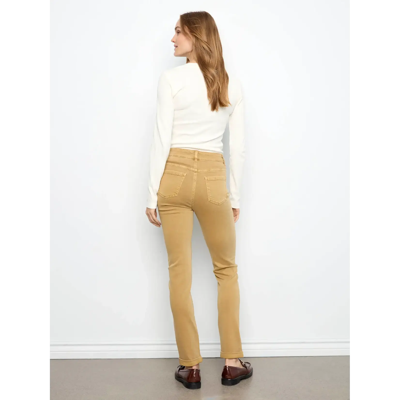 Charlie B Cuffed Hem 5 Pocket Twill Pant
