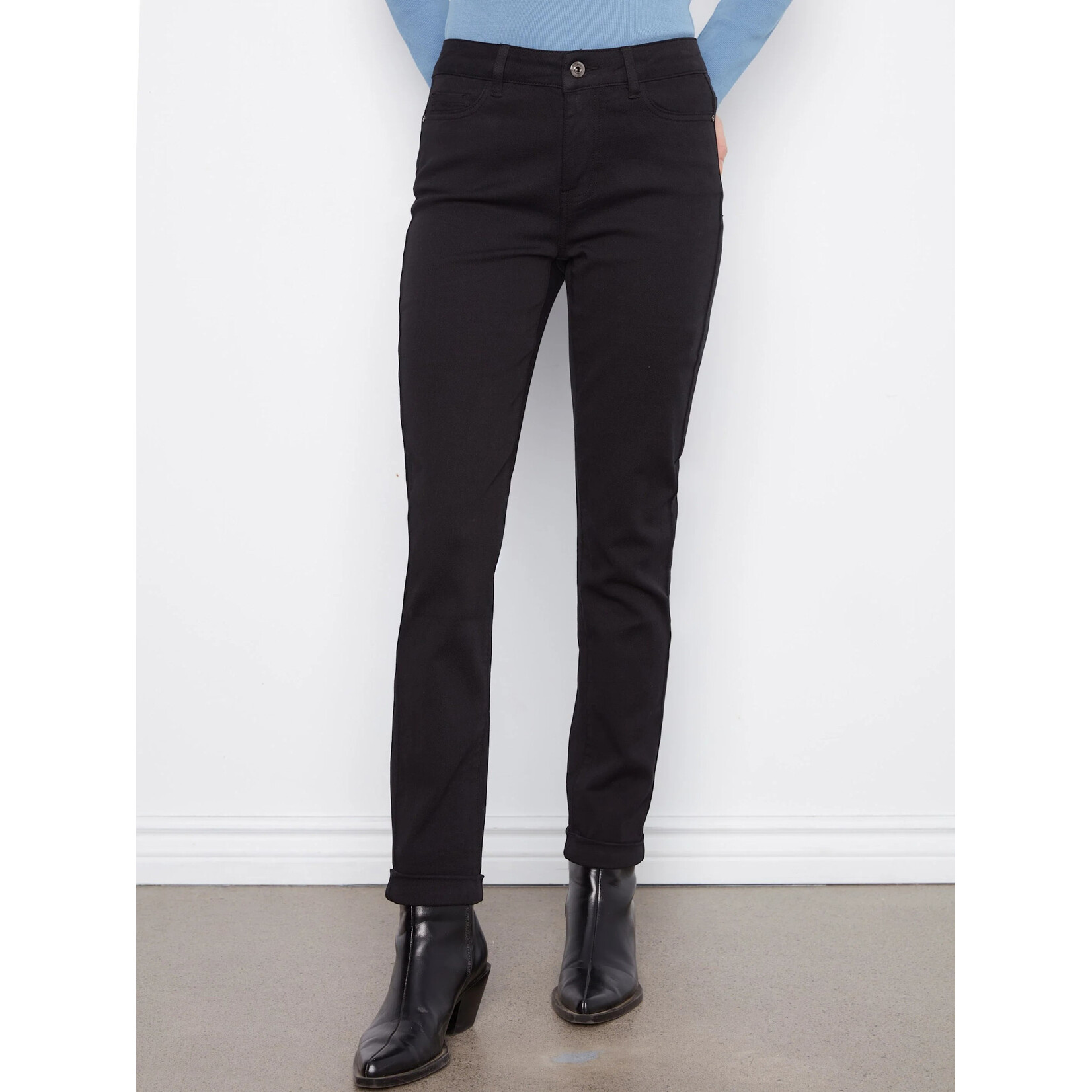 Charlie B Cuffed Hem 5 Pocket Twill Pant