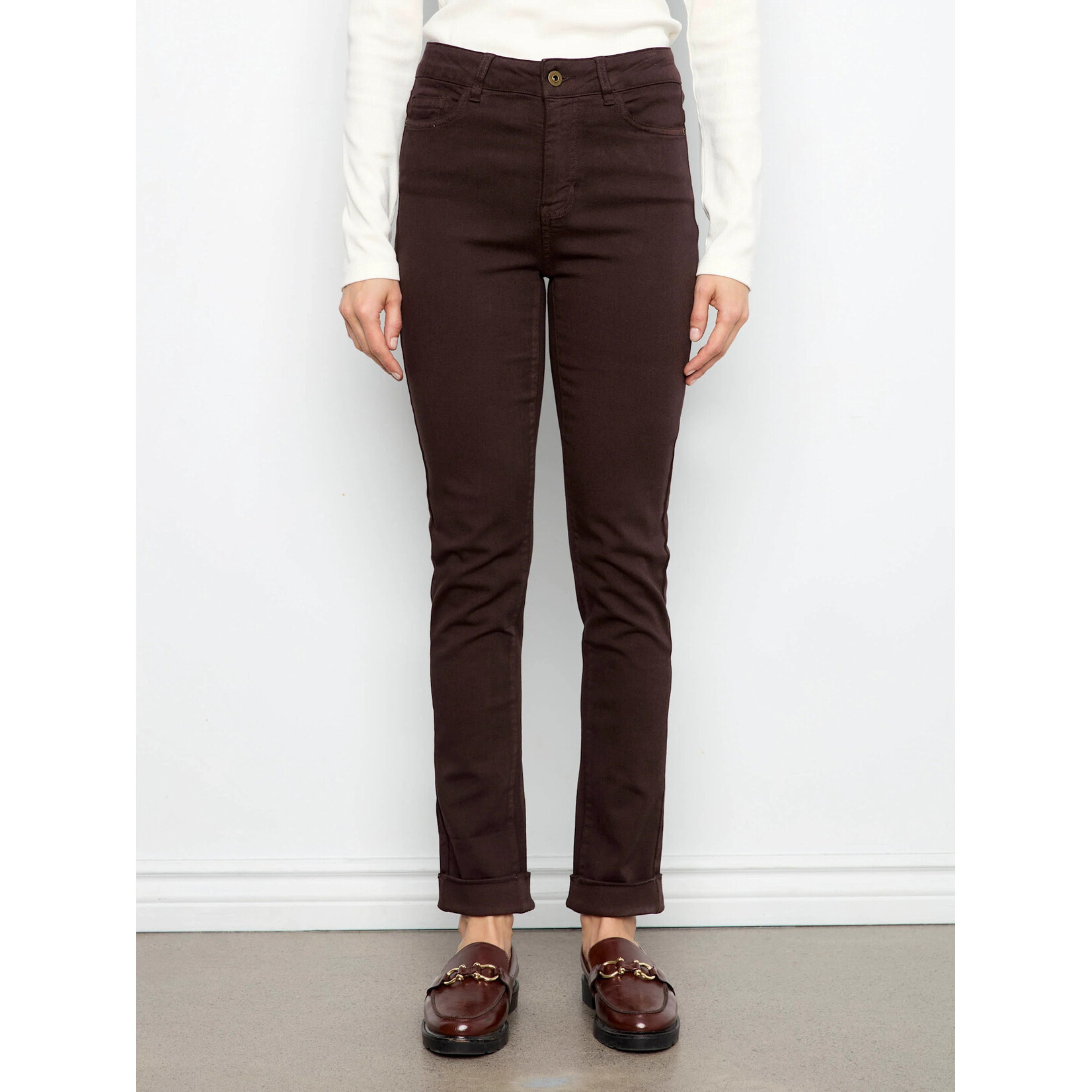 Cuffed Hem 5 Pocket Twill Pant