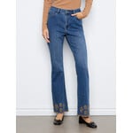 Charlie B Scalloped Hem Flared  Leg
