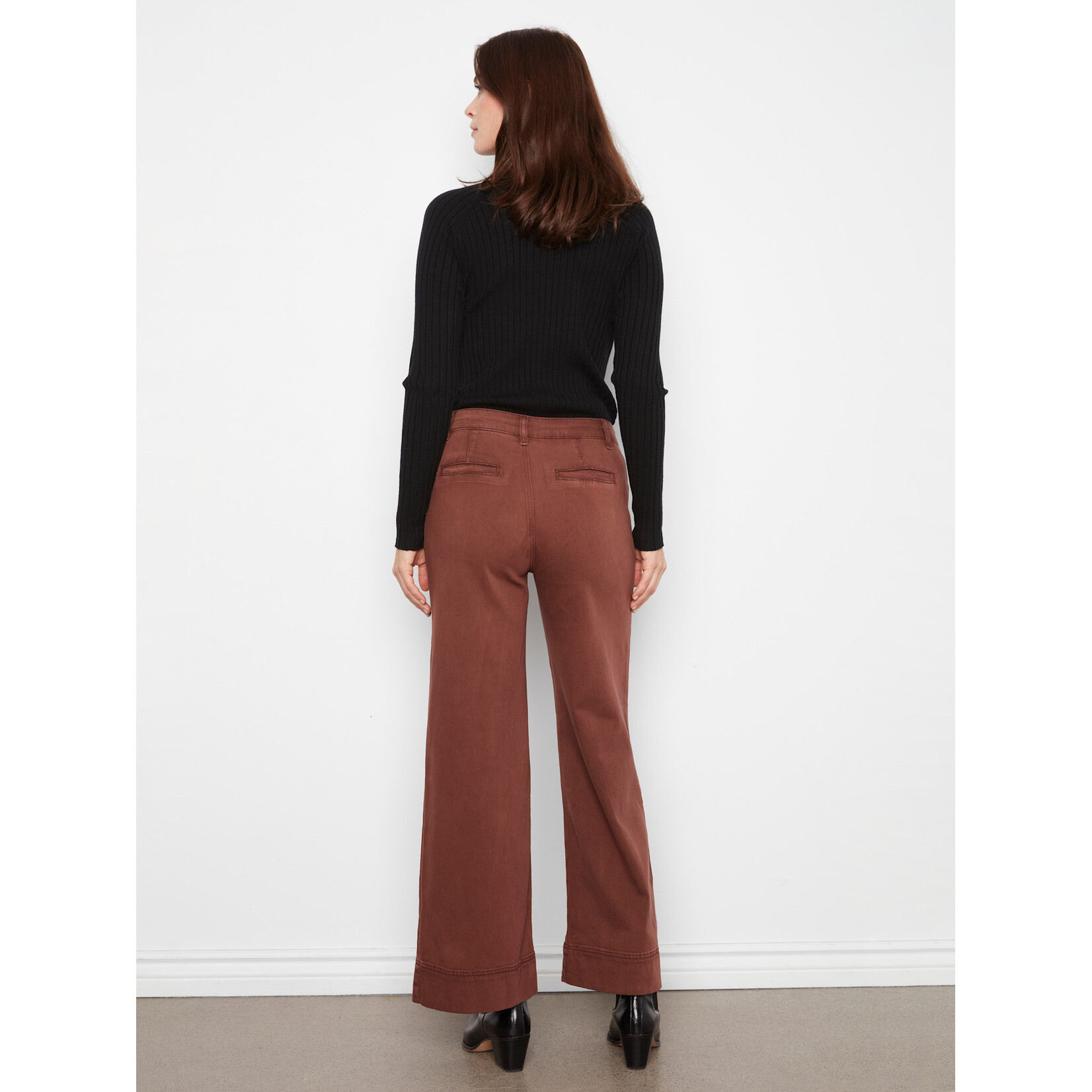 Charlie B Smooth Twill Wide Leg Pants