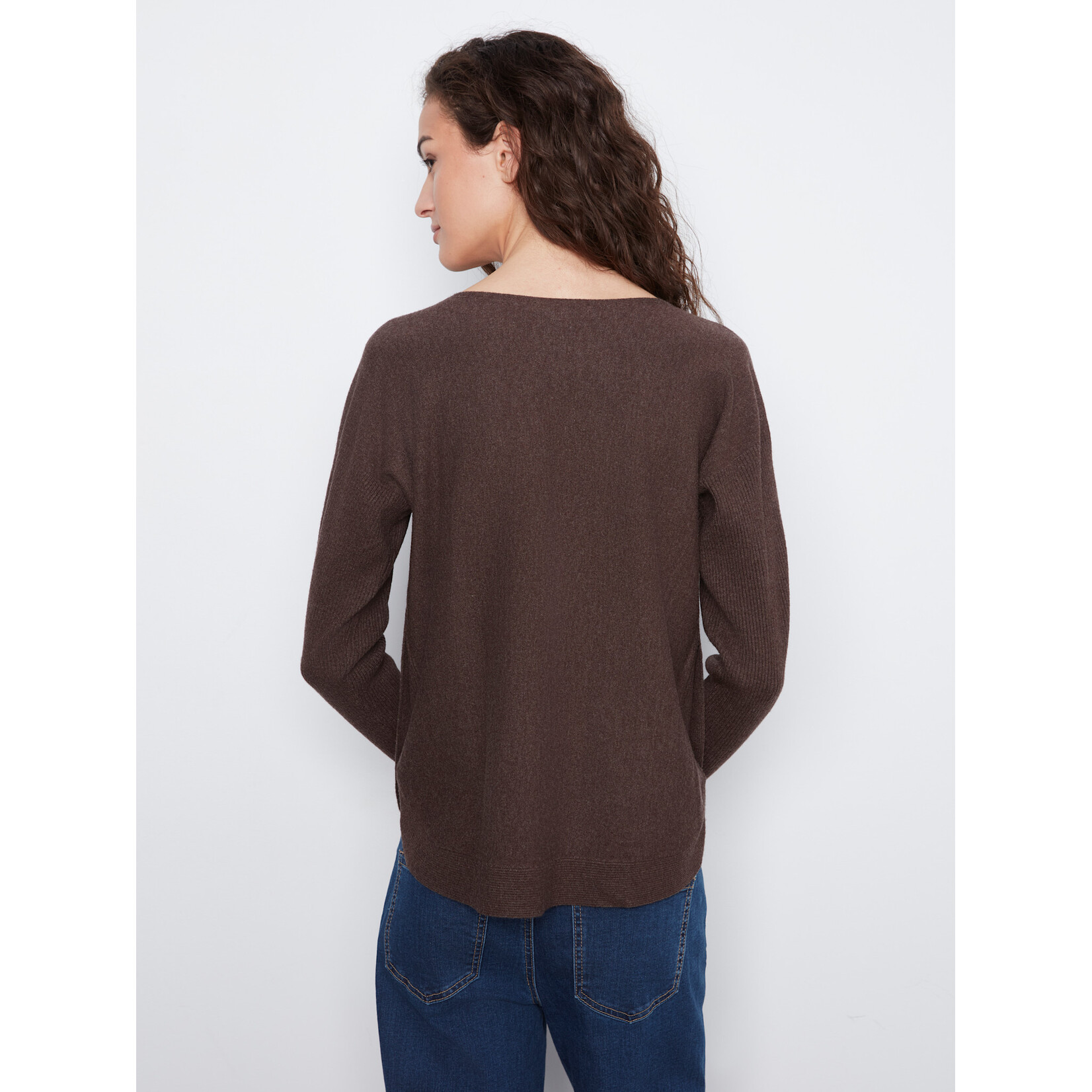 Charlie B Side Button Boat Neck Sweater