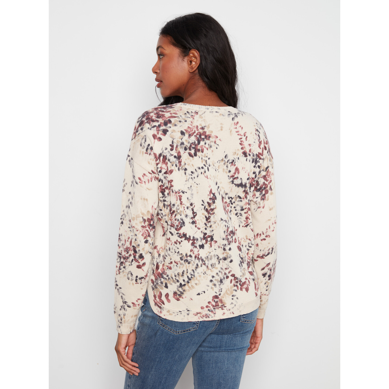 Charlie B Crew Neck Reverse Sweater