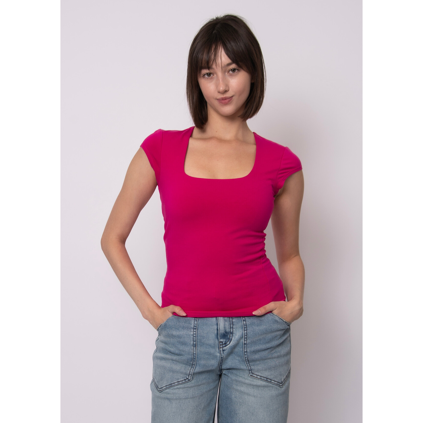 Rd Style Shayla Cap Sleeve Square Neck Top