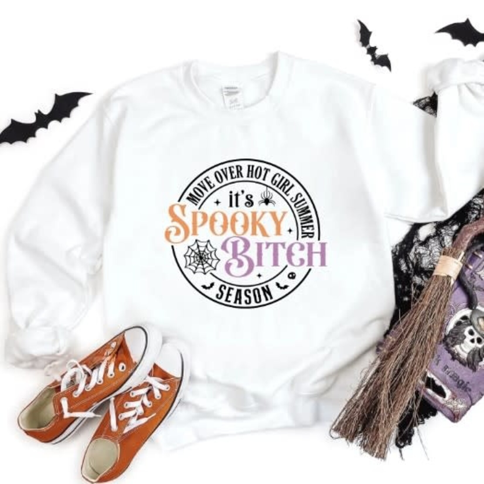 RBA It's Spooky Bitch Season Sweatshirt White
