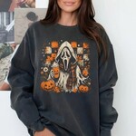 RBA Coffee Ghost Face Sweatshirt Dark Heather Grey