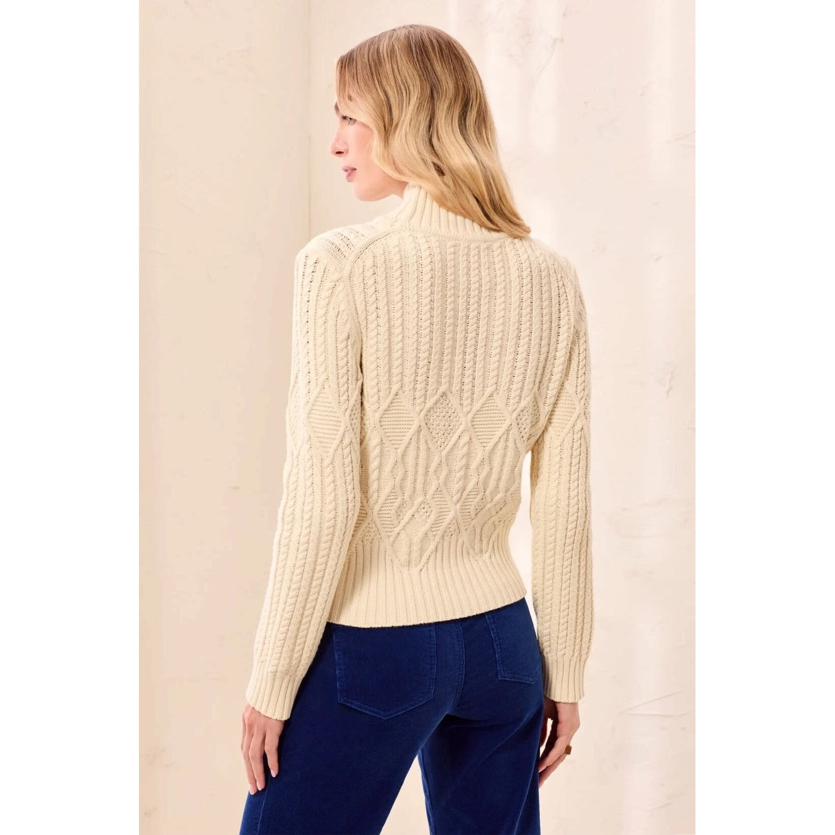 Tribal Special Wash Mock Neck Sweater