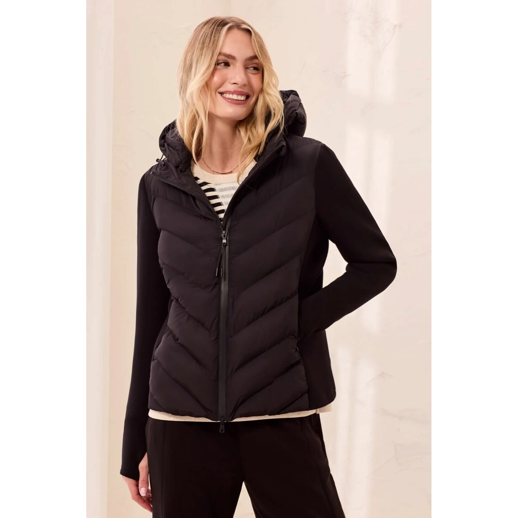 Tribal Puffer Jacket With Removable Hood
