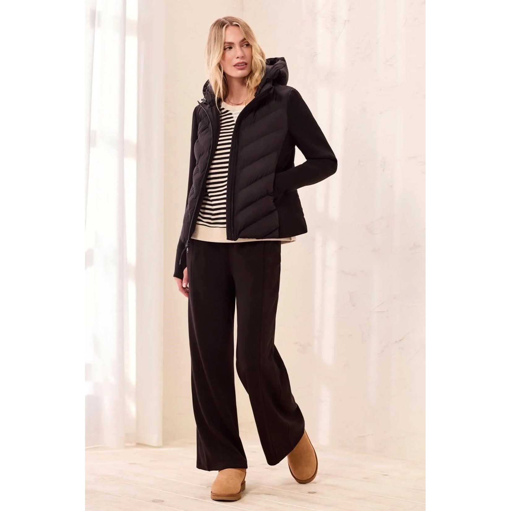 Tribal Puffer Jacket With Removable Hood