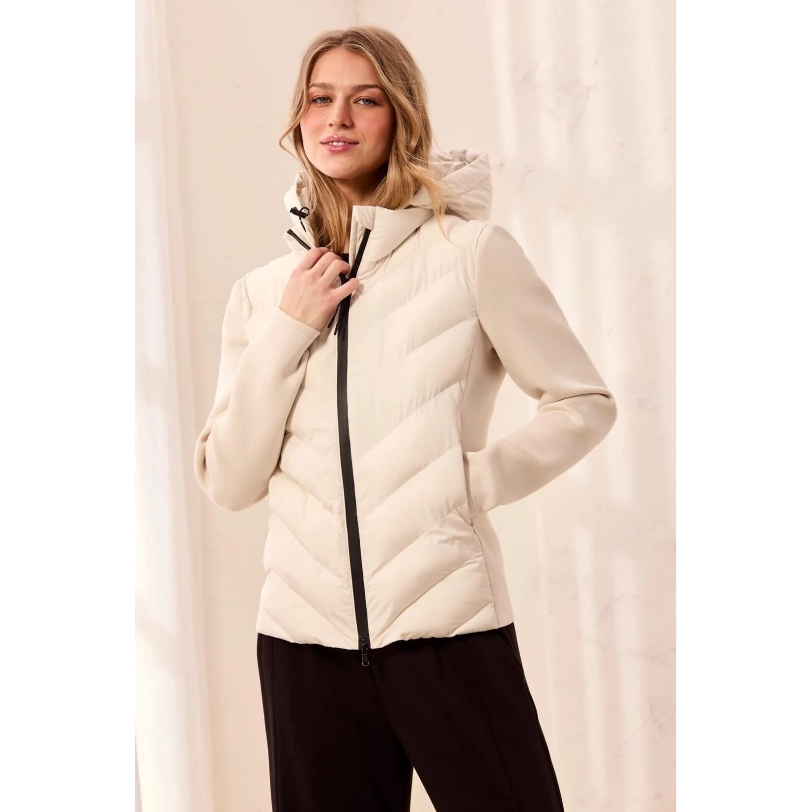 Tribal Puffer Jacket With Removable Hood