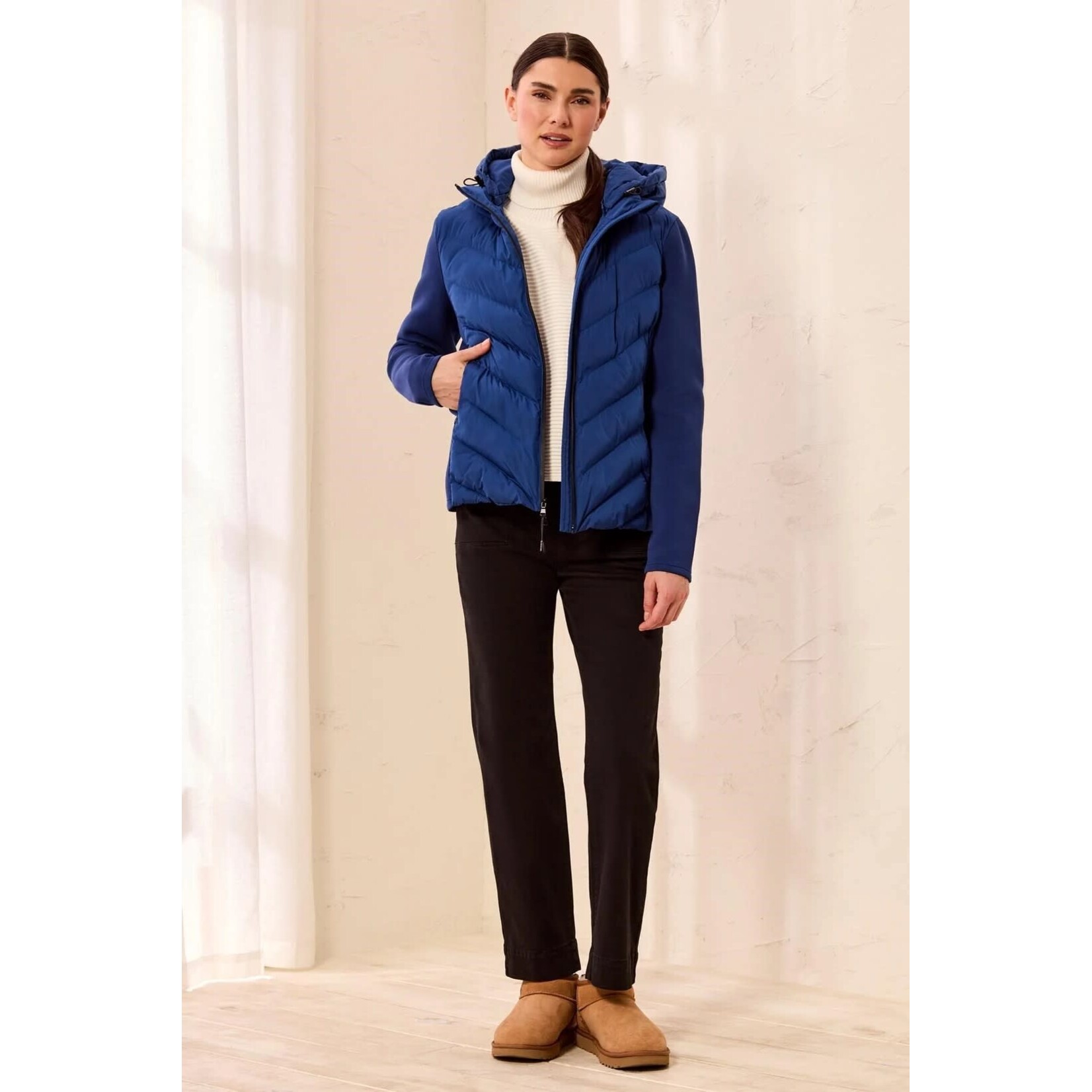 Tribal Puffer Jacket With Removable Hood