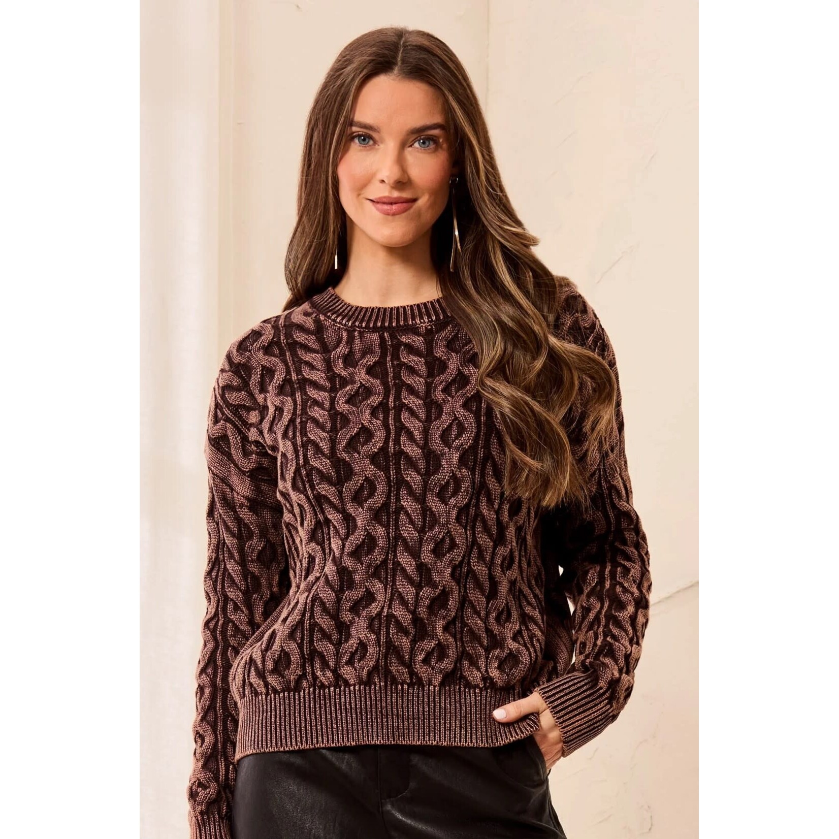 Tribal Special Wash Crew Neck Sweater