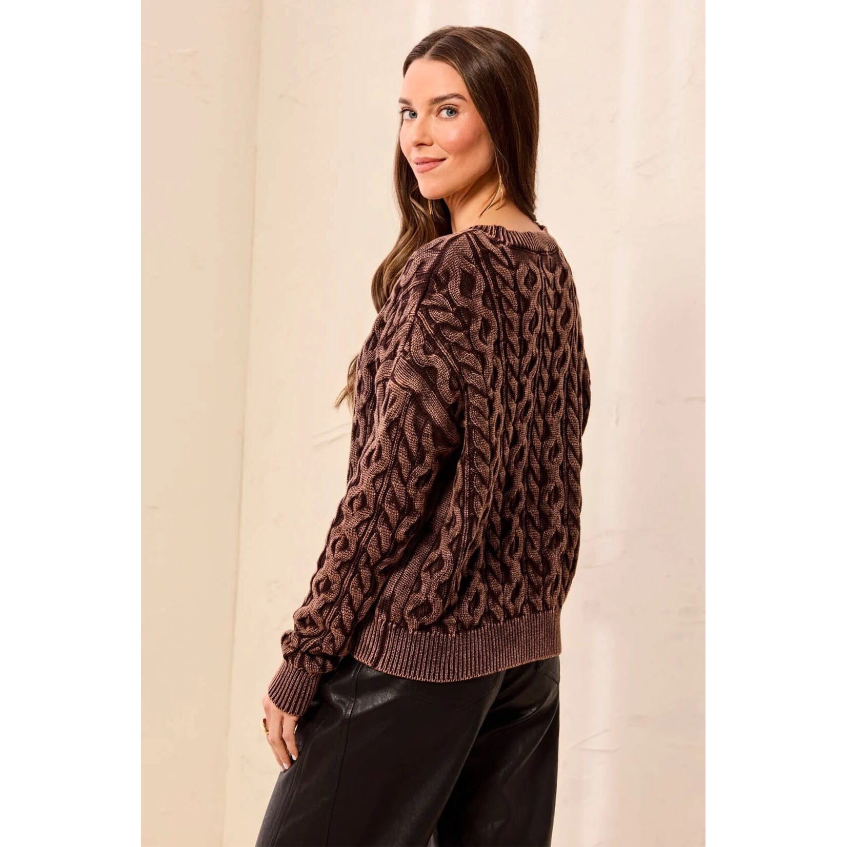 Tribal Special Wash Crew Neck Sweater
