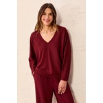 Tribal Long Sleeve V-Neck Dolman Top