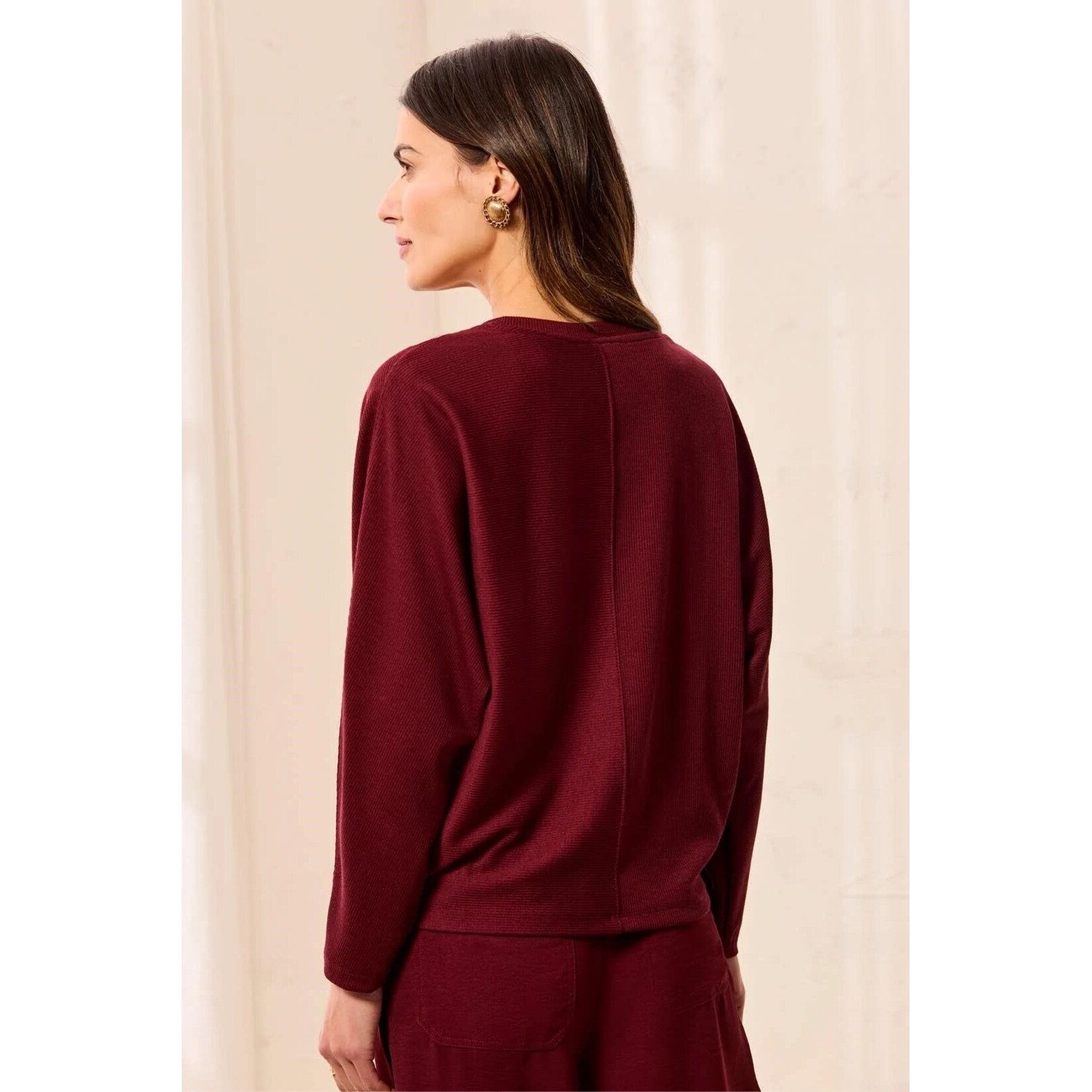 Tribal Long Sleeve V-Neck Dolman Top