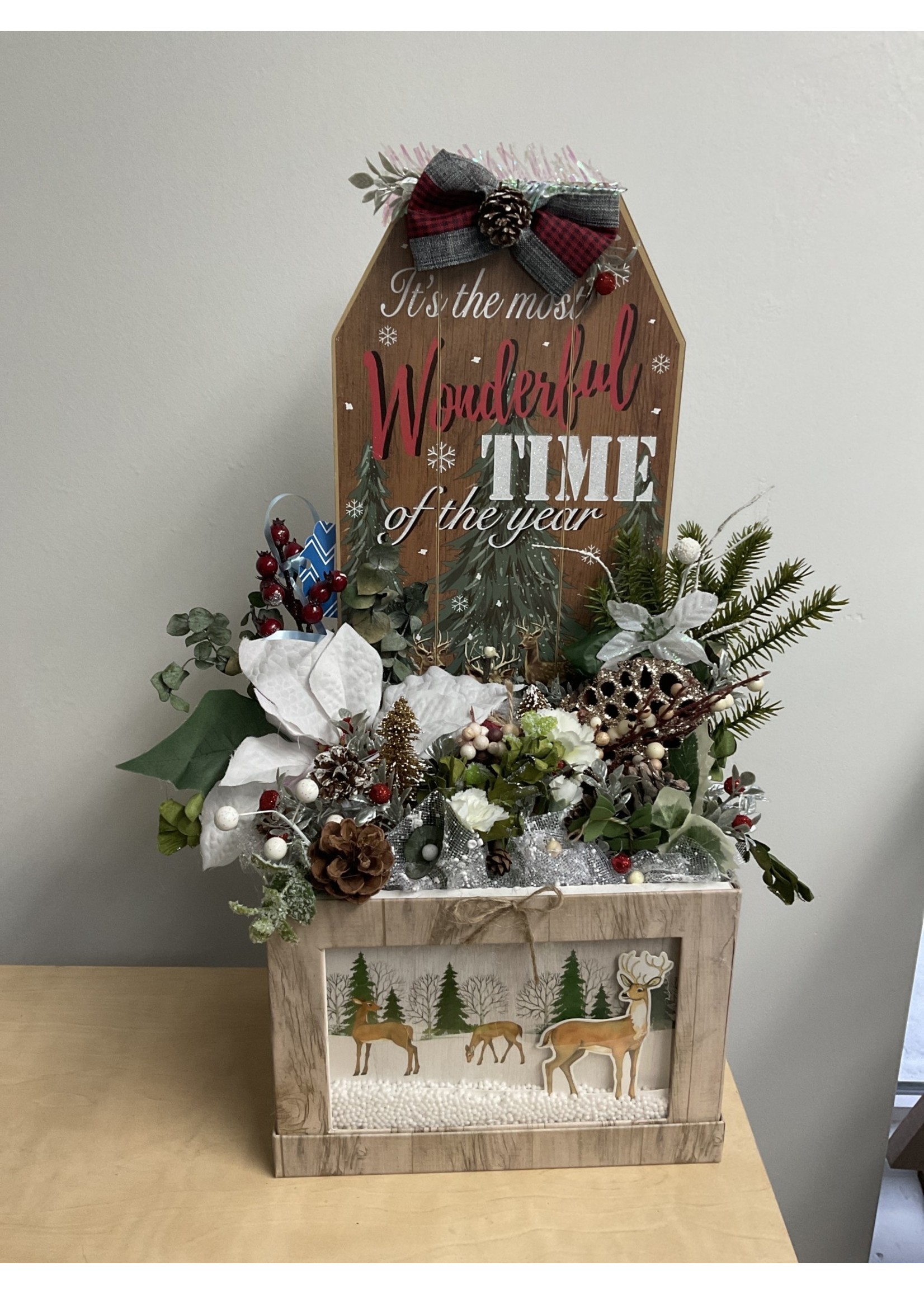 My New Favorite Thing Centerpiece Deer Display "Most Wonderful Time of the Year"
