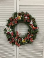 My New Favorite Thing Wreath Evergreen "Grinch" Theme 18 inches