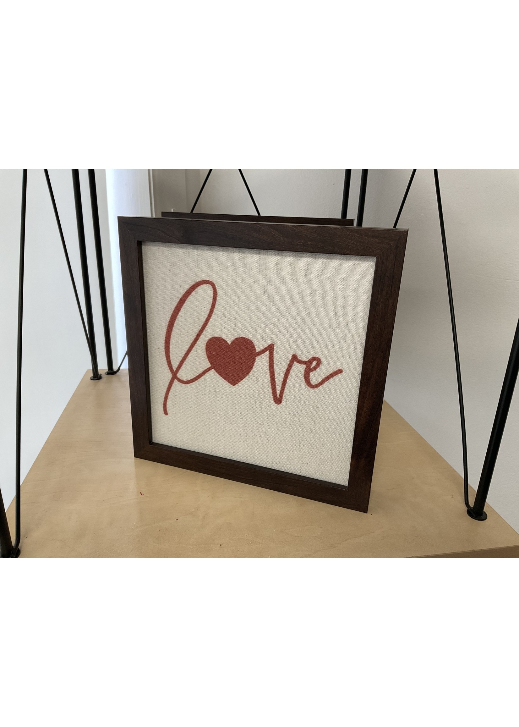 Indigo Tangerine Sign 9 x 9 Love with Heart Accent