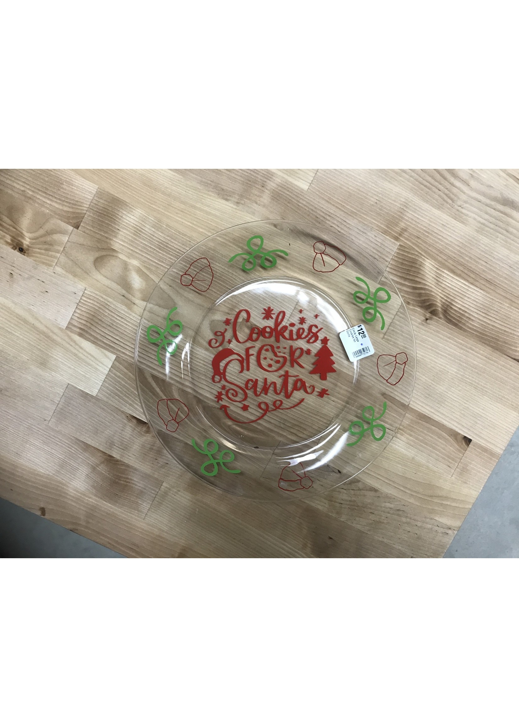 Our Twisted Dahlia Circle Large Plate - Cookies for Santa