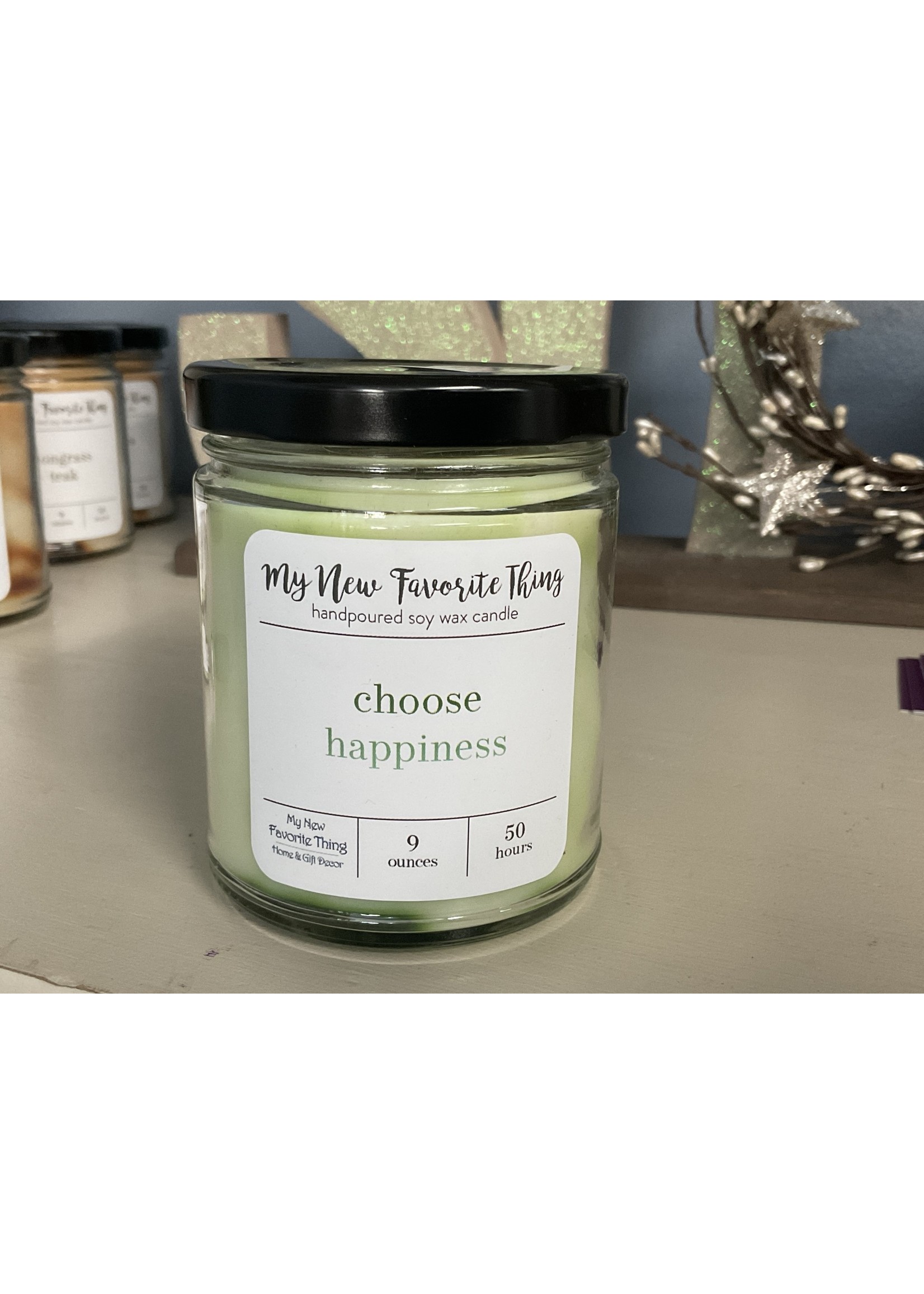 MI Made Coyer Candle Co. Soy Wax Candle- Choose Happiness