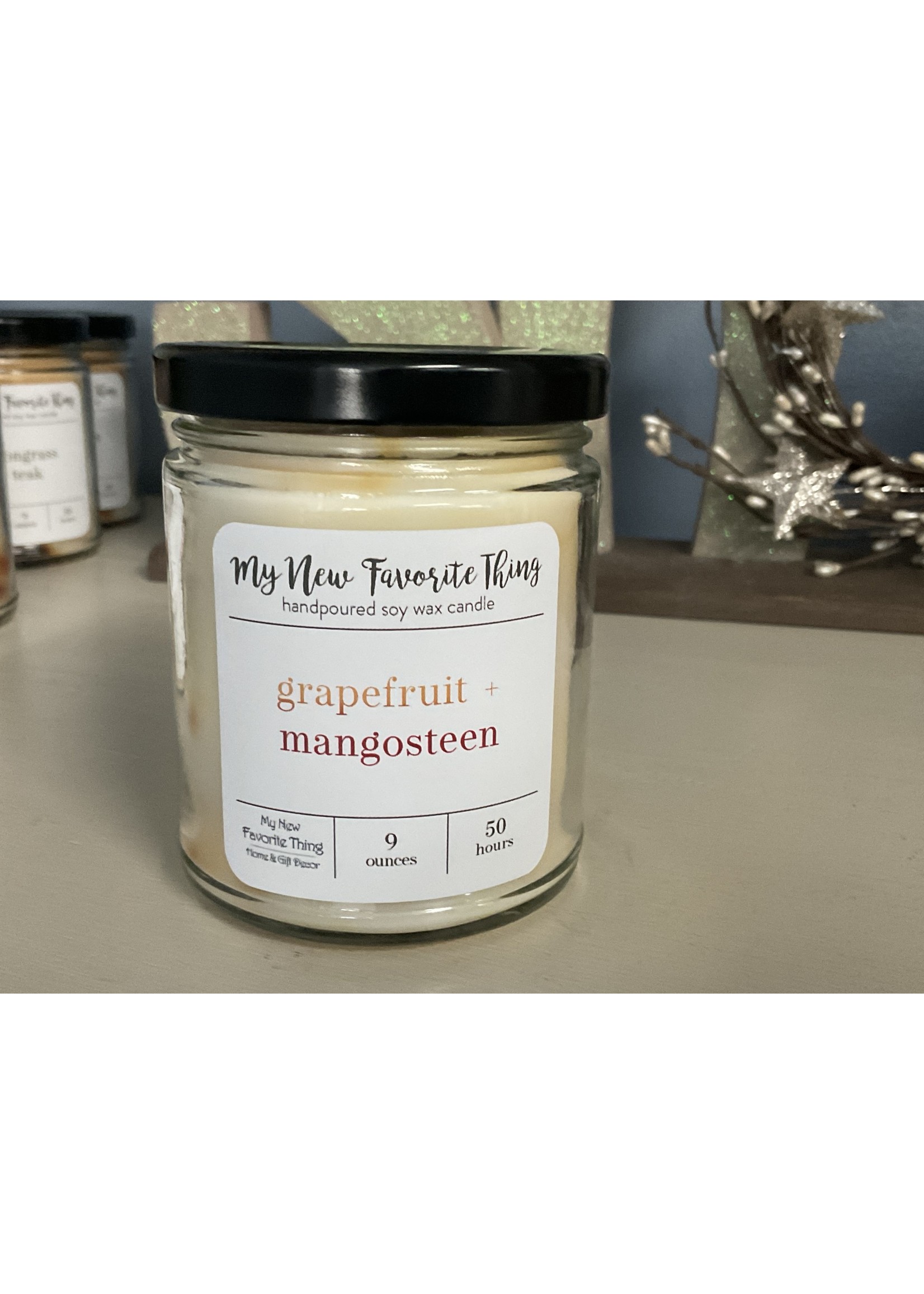 MI Made Coyer Candle Co. Soy Wax Candle- Grapefruit + Mangosteen