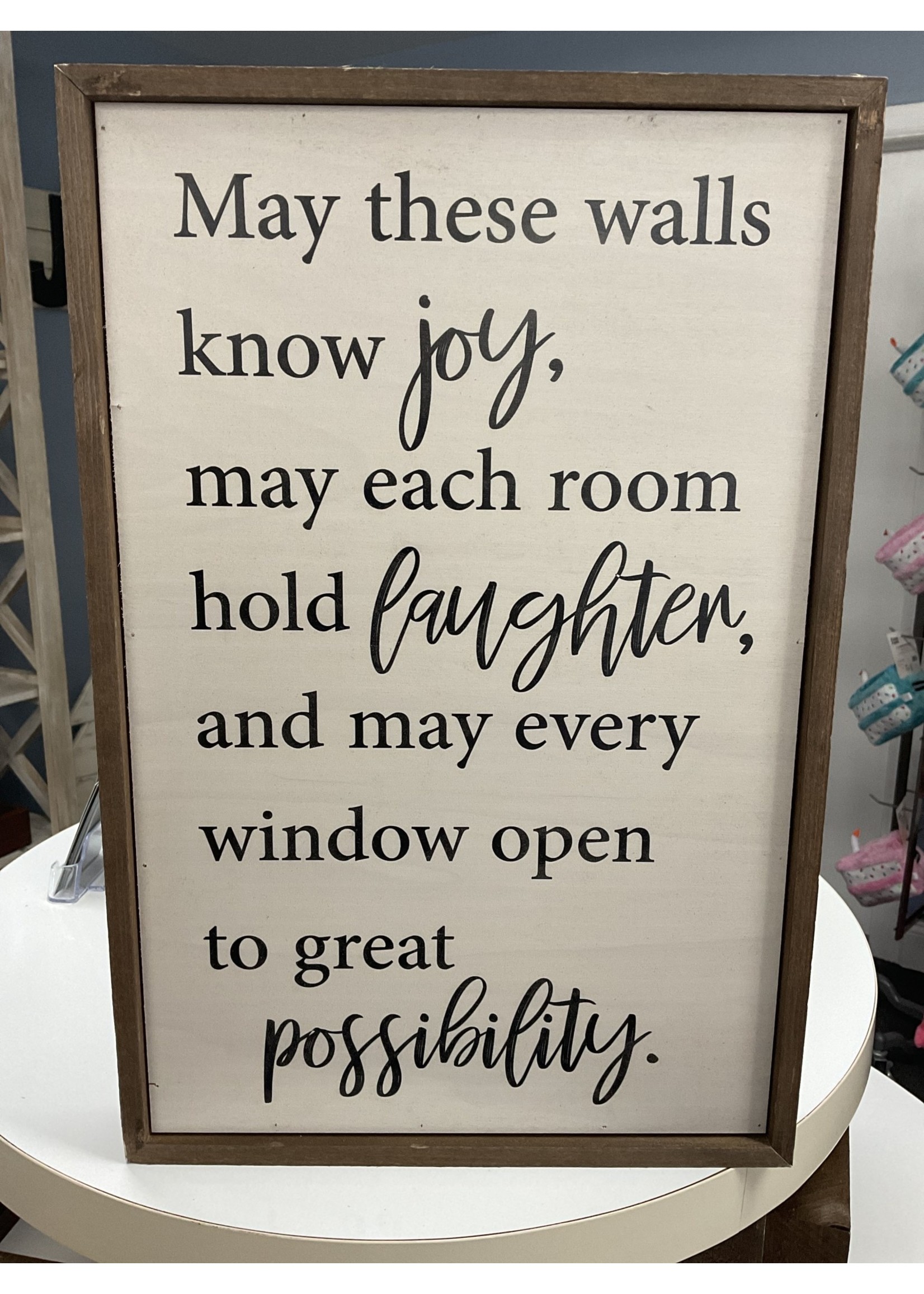 Driftless Studios Sign 12x18 May These Walls Know Joy