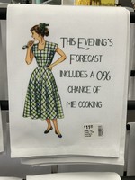 Sassy Talkin Sassy Tea Towel-This Evening's Forecast Includes a 0% Chance of Me Cooking