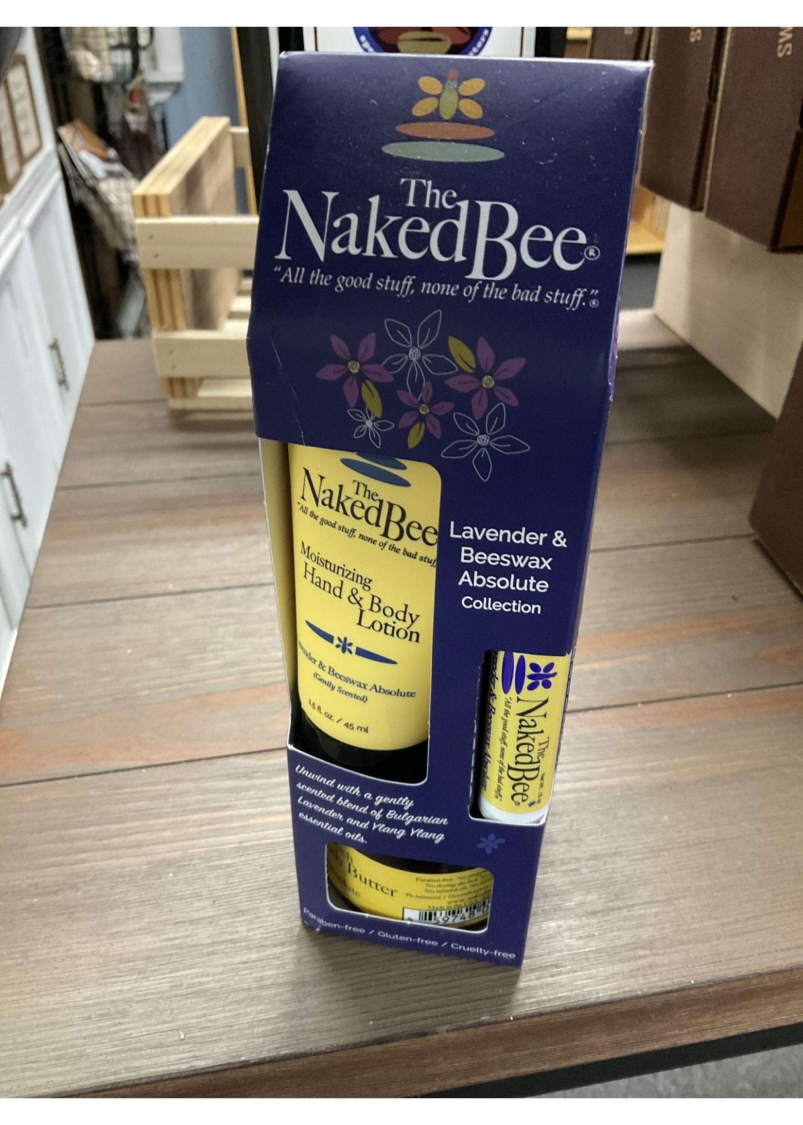 The Naked Bee Collection-Lavender & Beeswax Absolute Lotion, Lip Balm and Body Cream