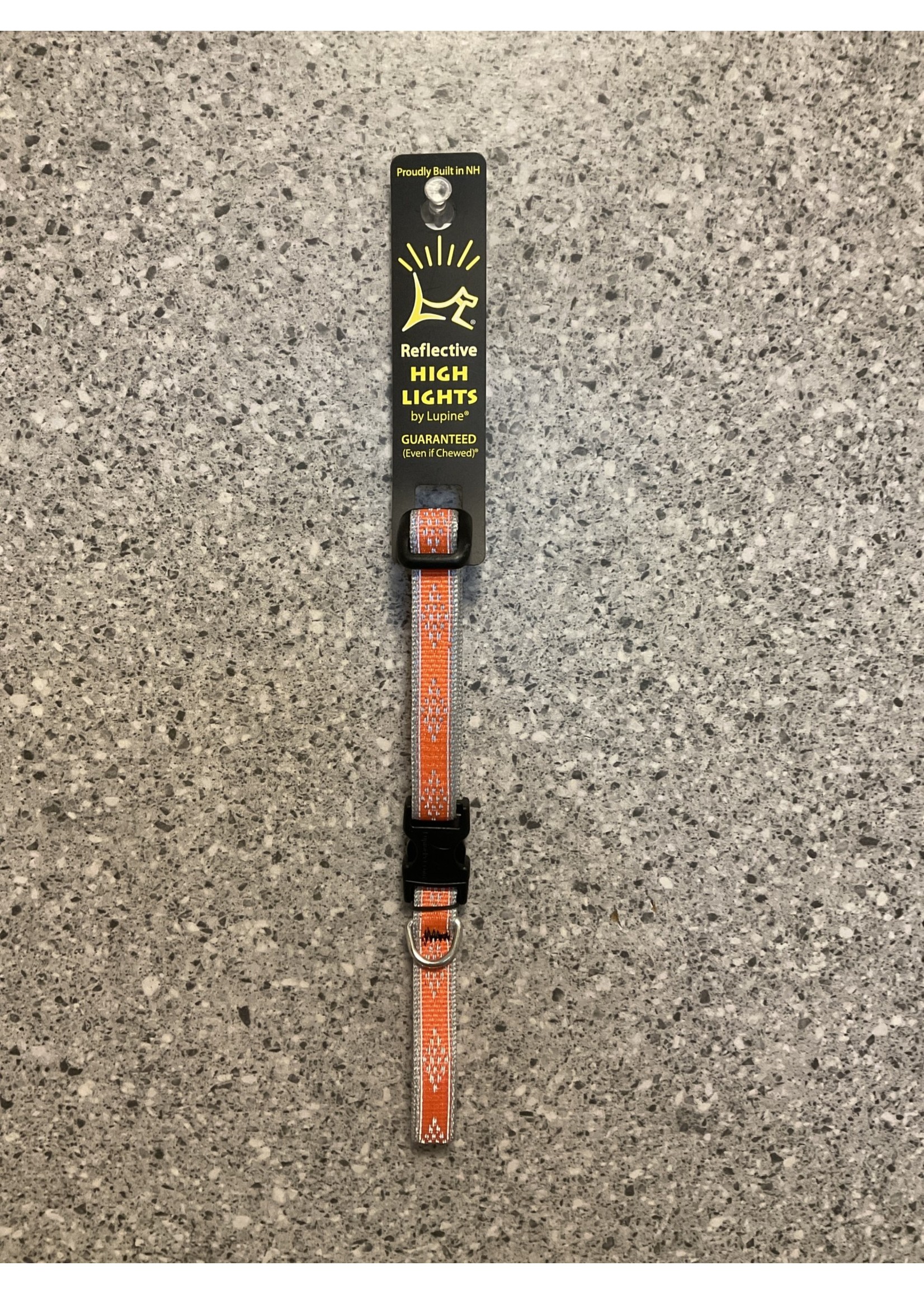 Lupine Adjustable Collar 1/2 in 10-16" Orange Diamond