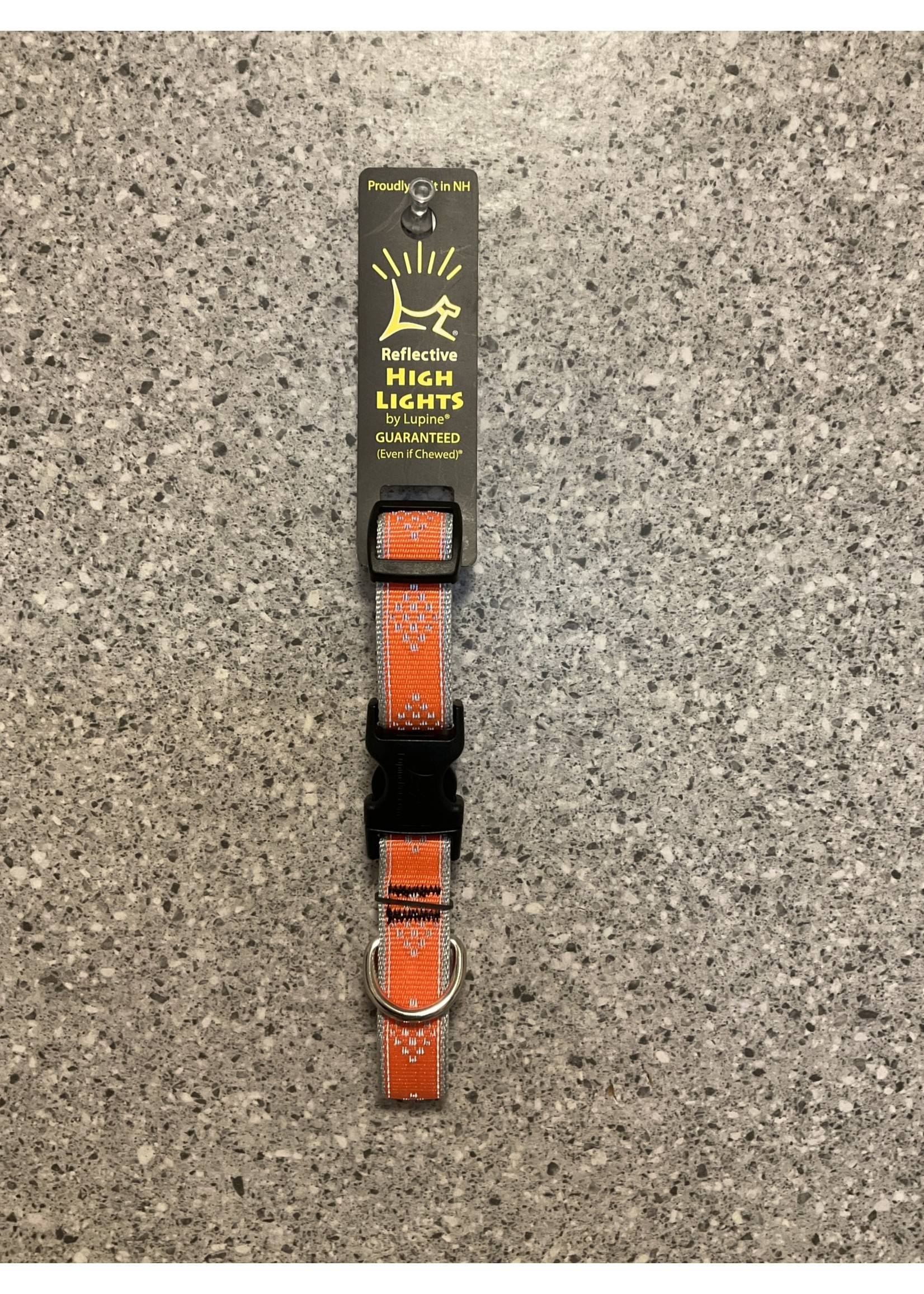 Lupine Adjustable Collar 3/4 in 9-14" Orange Diamond