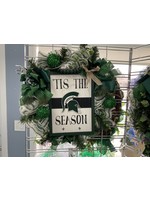 My New Favorite Thing Mesh Wreath "Tis the Season" MI Spartan Wreath 23 inch