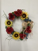 My New Favorite Thing Wreath Grapevine with Sunflowers and Roses