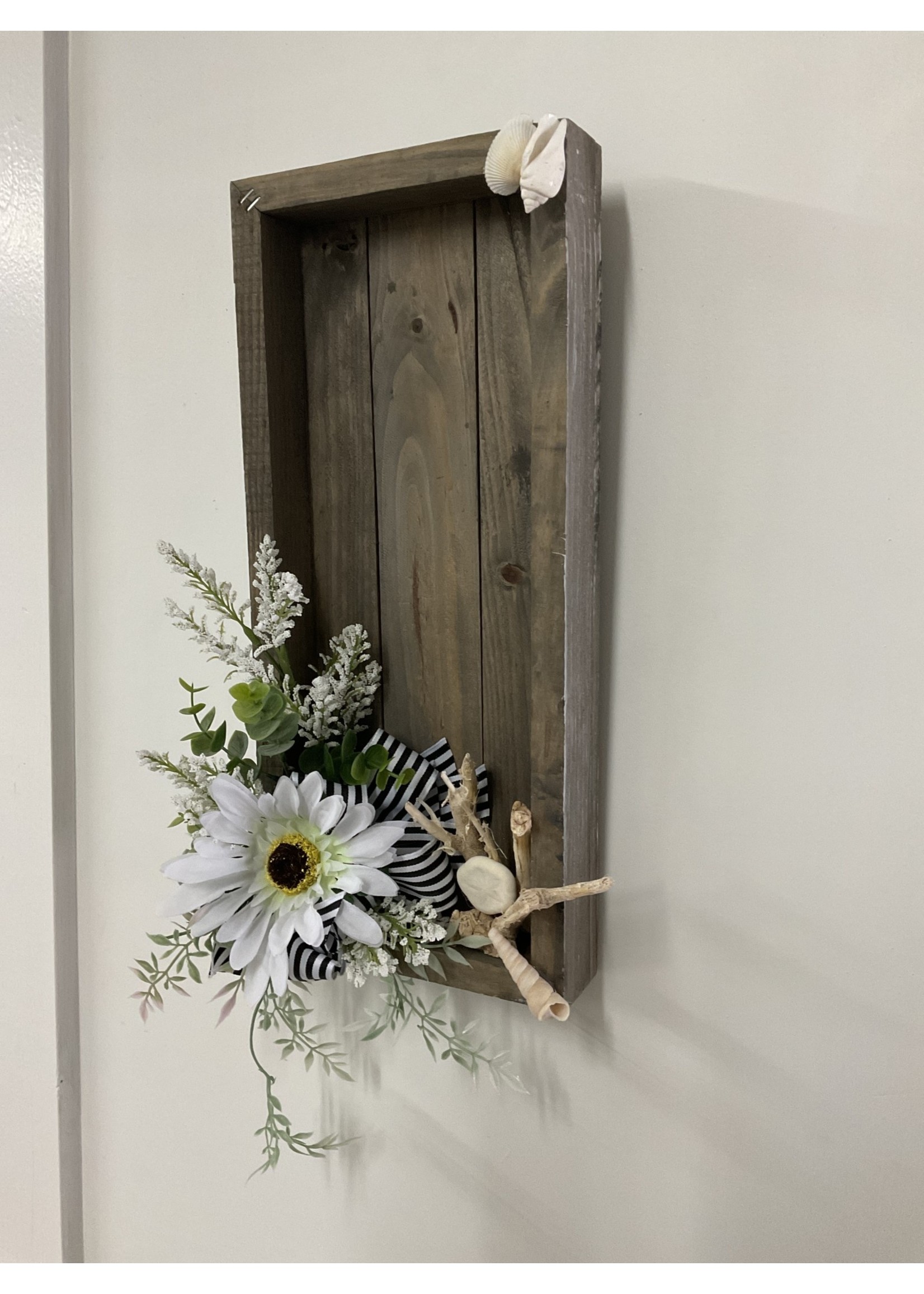 My New Favorite Thing Wall Hanging with White Flower and Black & White Ribbon