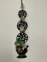 My New Favorite Thing Wall Hanging Black Metal Decor w/Succulents