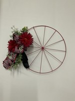 My New Favorite Thing 833 Bicycle Wreath Red with Red Flowers