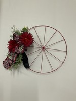 My New Favorite Thing Wreath Bicycle 18 in-Red Flowers and Farm Fresh Ribbon