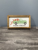 My New Favorite Thing 474 Sign 8.5x5-"Farm Fresh" w/Green Truck and Carrots